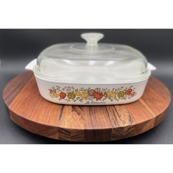 Vintage and Rare Corning Ware La Romarin A-10-B Spice of Life Casserole Pyrex